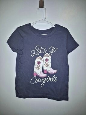 Jumping Beans Let's Go Cowgirls Graphic Tee Girls Size 5